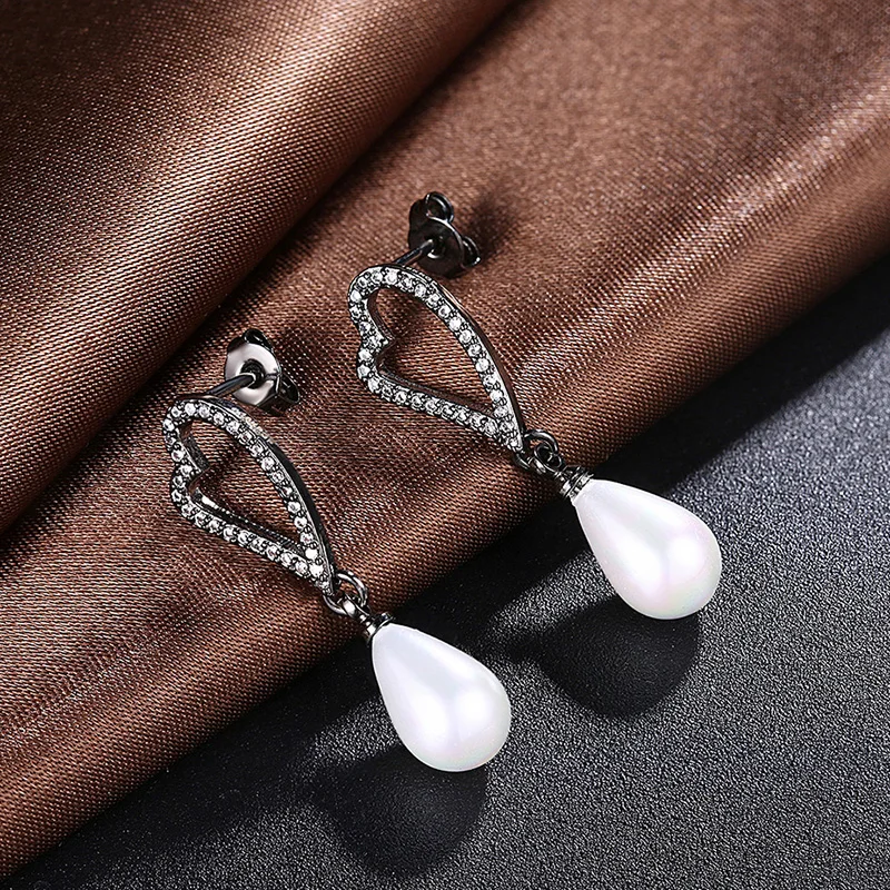 Женские серьги-пусеты с имитацией жемчуга элегантные серьги в виде кластеров из