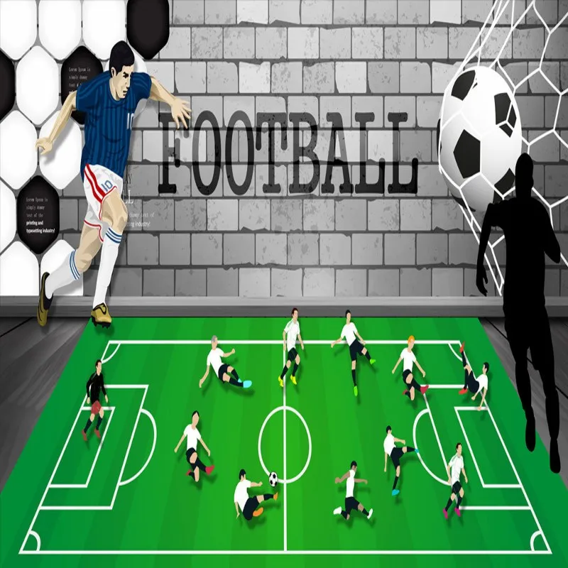 

Dropshipping Colomac Green Wallpaper Sports Pitch Football Enthusiasm Wallpaper for Bedroom Walls Foto Mural Papier Peint 3d