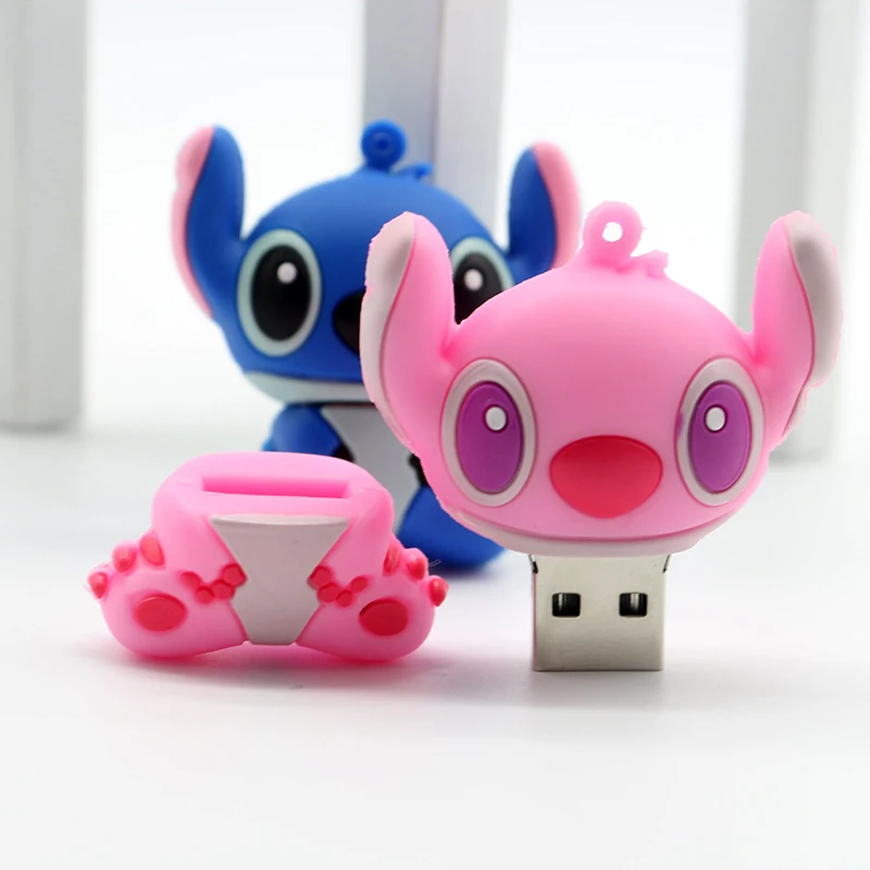 Настоящий мультфильм Лило& Ститч USB флеш-накопитель 4 ГБ 8 ГБ 16 ГБ 32 ГБ U диск милый большой палец карта памяти 64 ГБ флеш-накопитель usb флеш-накопитель