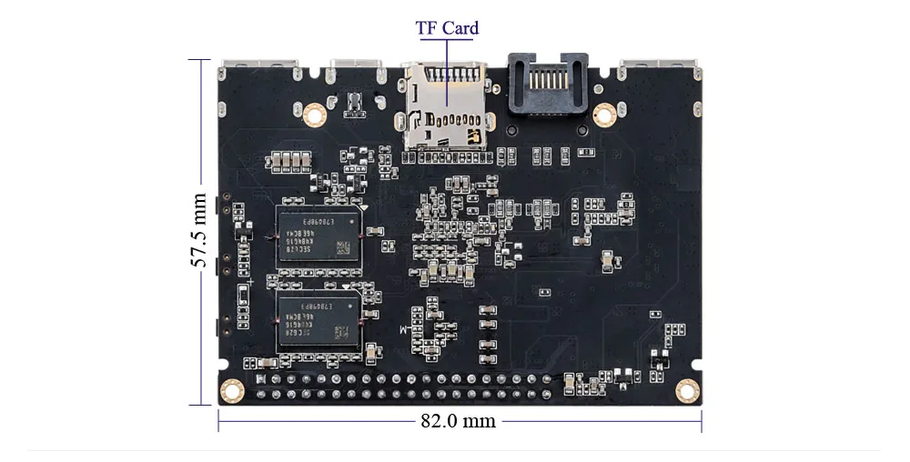 Khadas Vim1 открытый источник ТВ коробка Amlogic S905X четырехъядерный Amlogic S905X DIY телеприставка, поддержка обильной встроенной системы