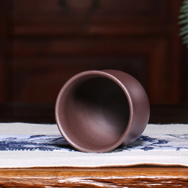 130cc аутентичная Yixing чайная чашка фиолетовая глина ручная работа Zi Sha мастер