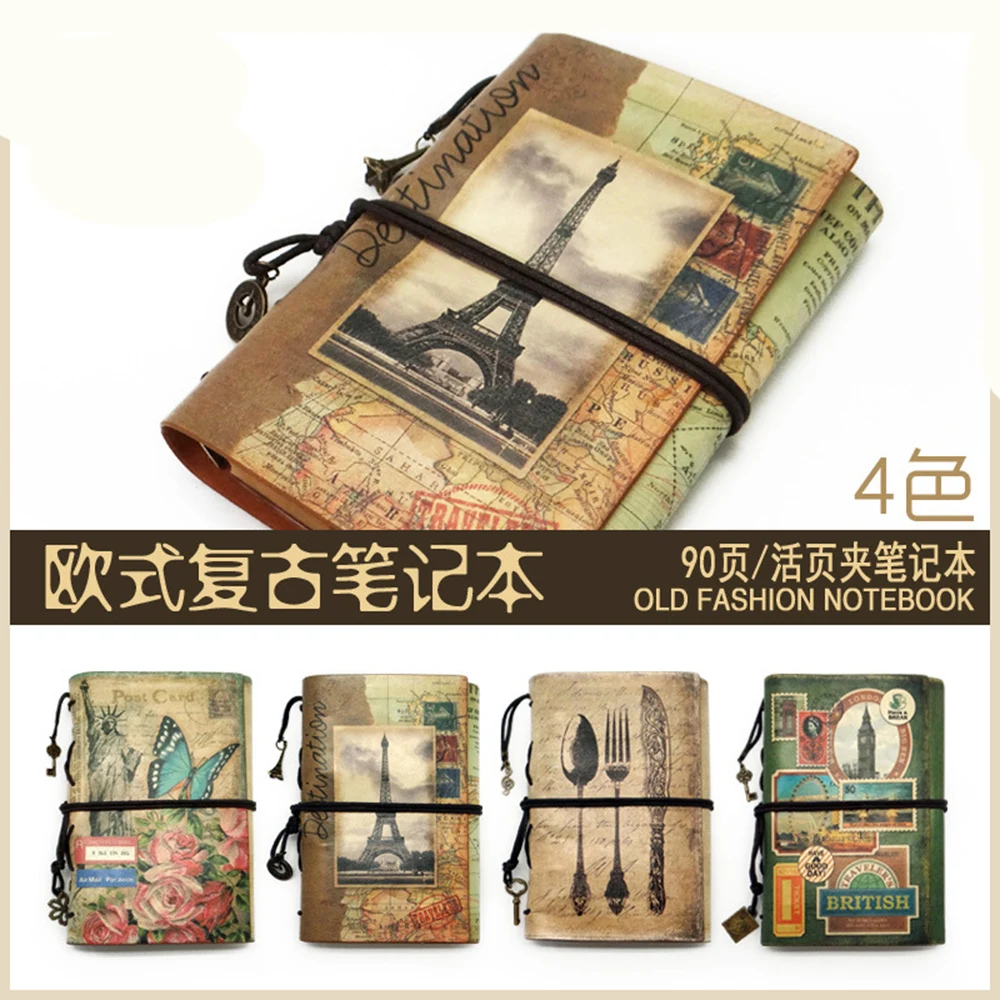 A6 креативный блокнот в виде листа винтажная искусственная кожа мягкая мини