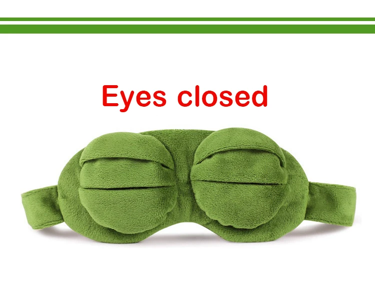 Unny креативный Pepe the sad Лягушка жабка 3D крышка глаз маска для сна красивый аниме мультфильм плюш это