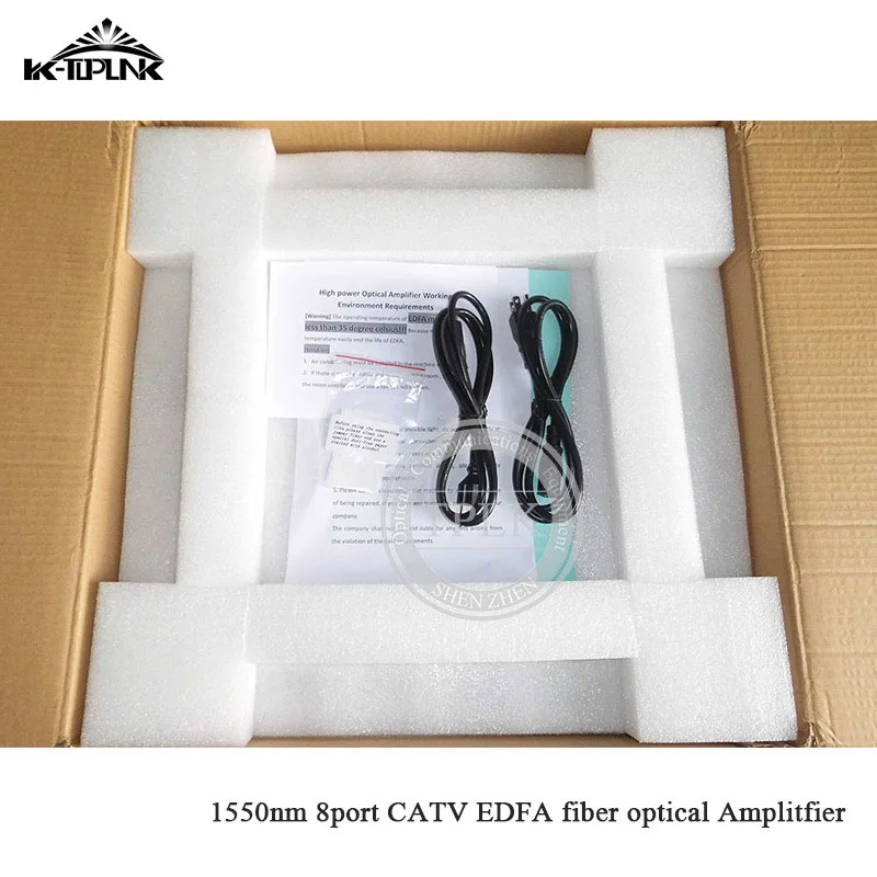 Горячая 1U 1550nm 8port* 21dbm CATV EDFA 1550nm, без WDM sc/apc, sc/upc высокомощный оптоволоконный усилитель настраиваемый