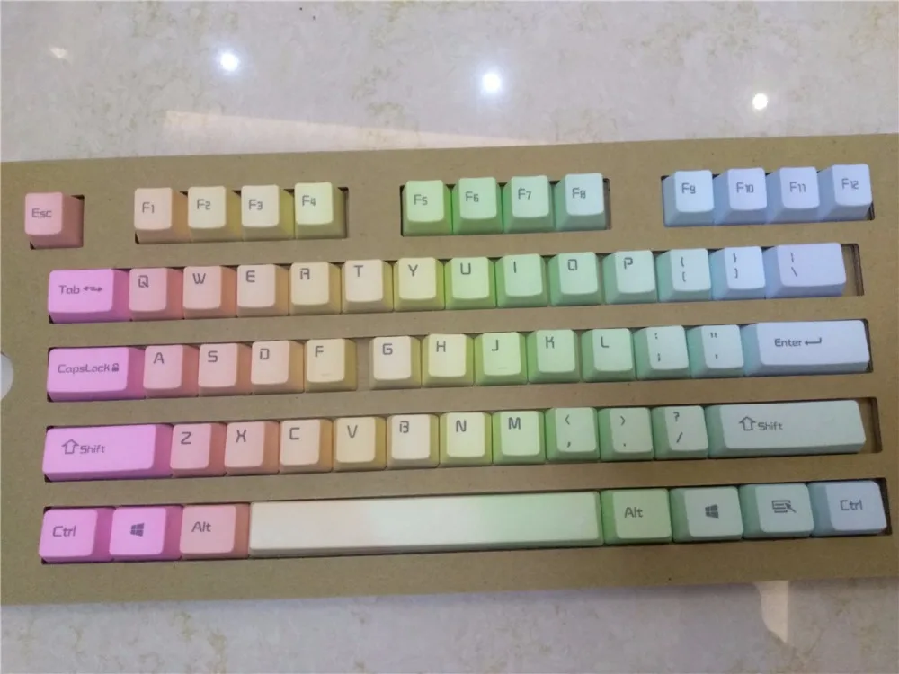 Механические клавиши Rainbow PBT keycap cherry mx OEM для игровой клавиатуры ANSI 104 механической