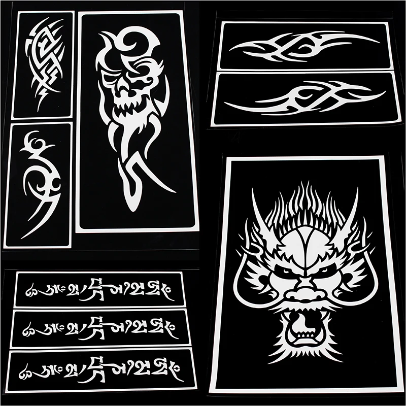 OPHIR 15 видов конструкций трафареты для татуировок животный узор большой размер