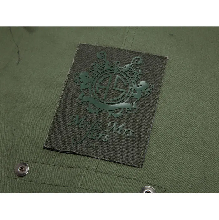 Меховое пальто с капюшоном армейского зеленого цвета теплая куртка хорошего