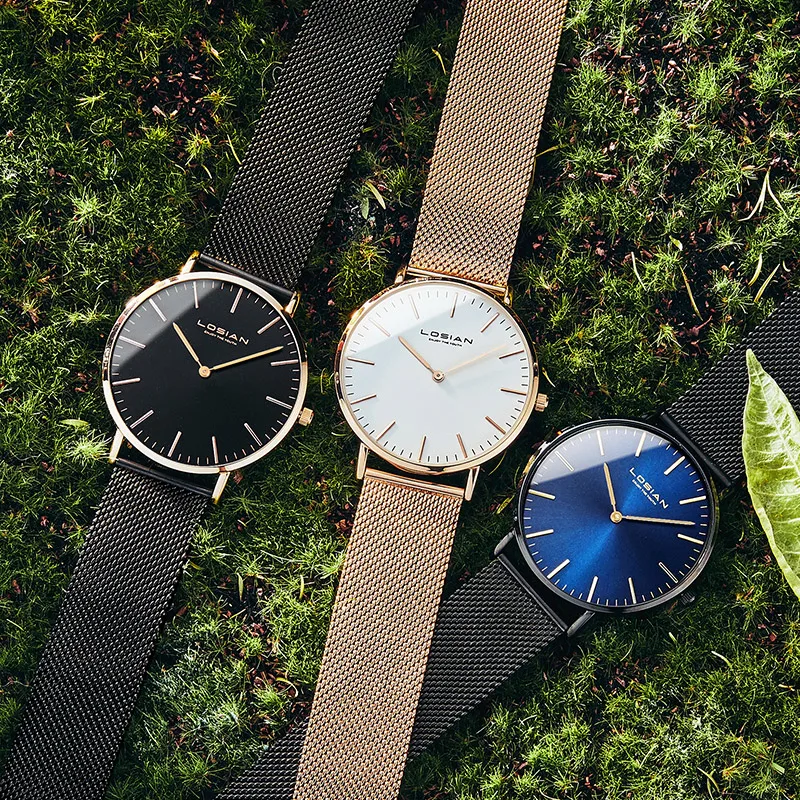 Минималистичные часы horloge mannen relogio masculino a prova d agua мужские часы водонепроницаемые из нержавеющей стали Роскошные повседневные