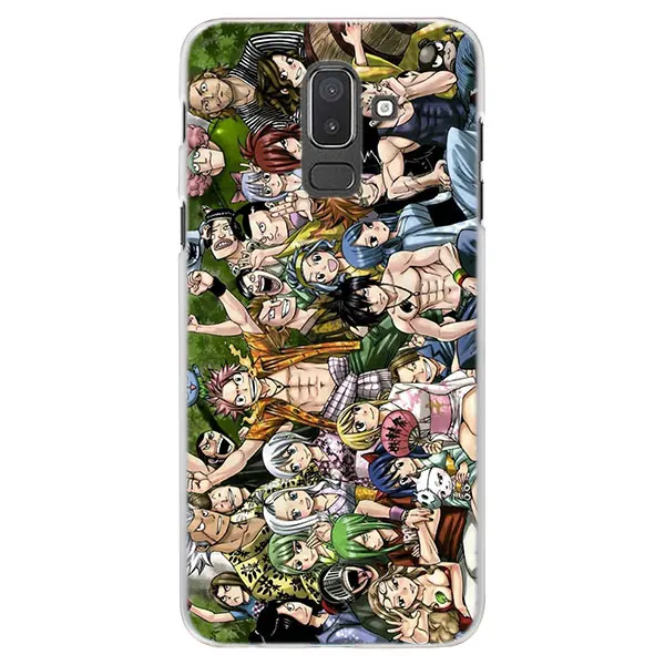 15 Аниме Манга Сказочный Хвост Логотип чехол для телефона для samsung Galaxy J3 J4 J6 Plus J7 J8 A6 A7 A8 Plus жесткий чехол-накладка - Цвет: 15