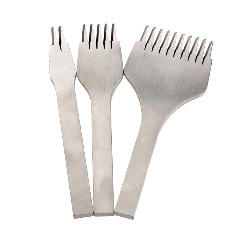 3 85 мм нержавеющая сталь плоский долото Кожа ремесло Инструменты дырокол Набор DIY