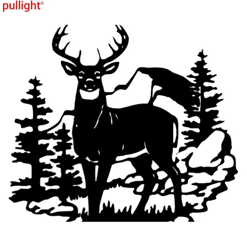 

35.6*30.8CM Fashion Deer Wild Animal Vinyl Car Stickers Hunting Car Styling Door Decal
