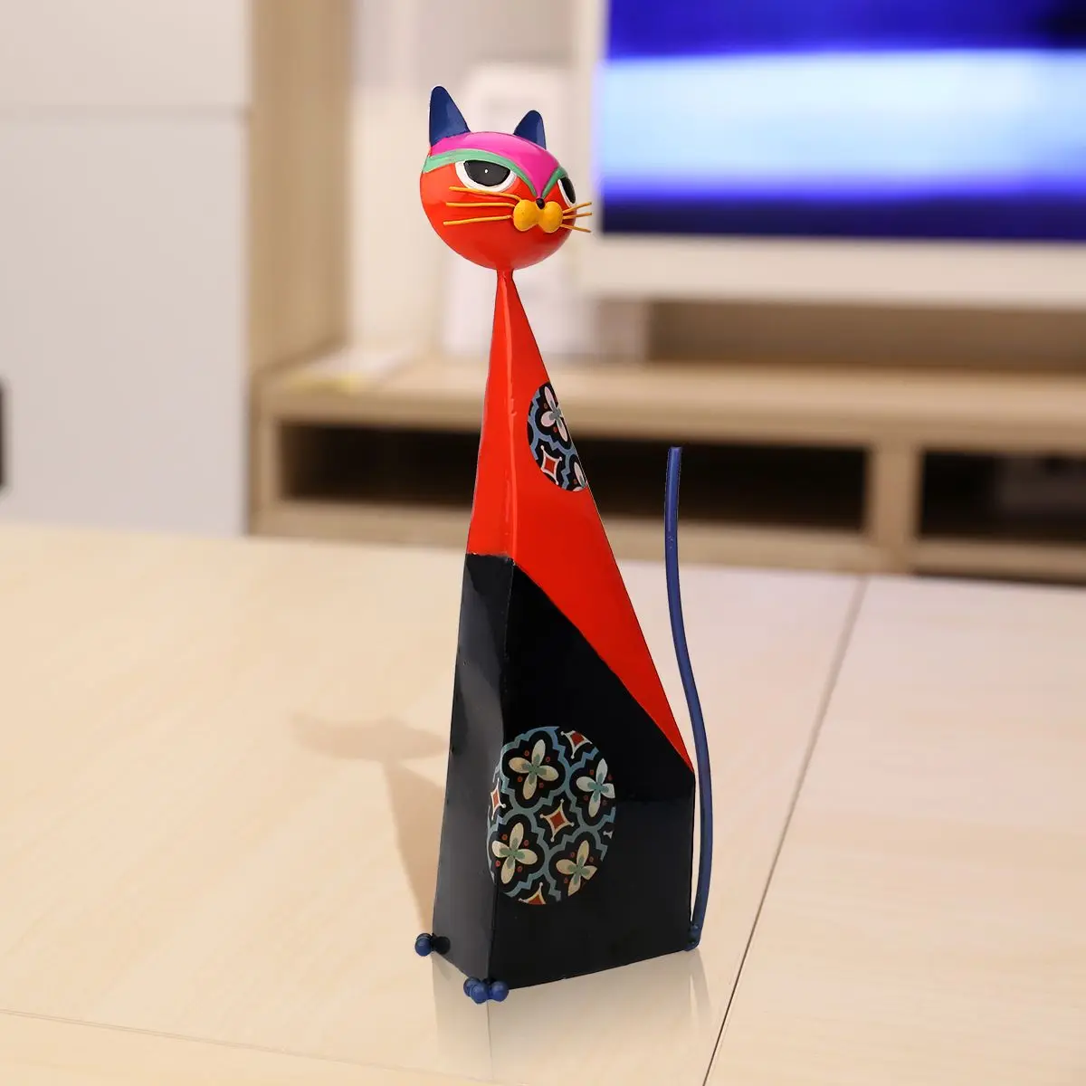 Tooarts Красный Кот приносящий удачу статуэтка в форме металла миниатюрная