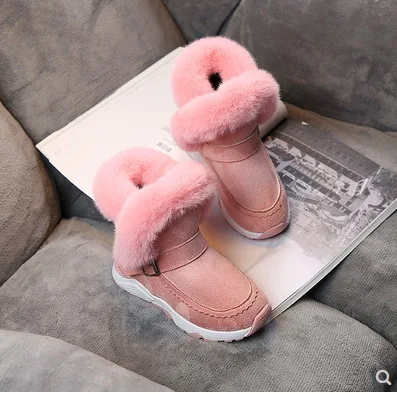 

NEW Snow Boots Girls Shoes Winter Boots Fashion Plush Kids Shoes Water-Proof Students Sneakers Children Boots J102
