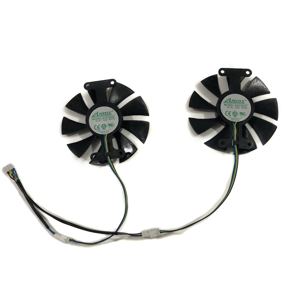 2 шт./компл. Geforce GTX950 GTX960 GPU Графика карты Cooler VGA вентилятор для Zotac GTX 950/960 AMP