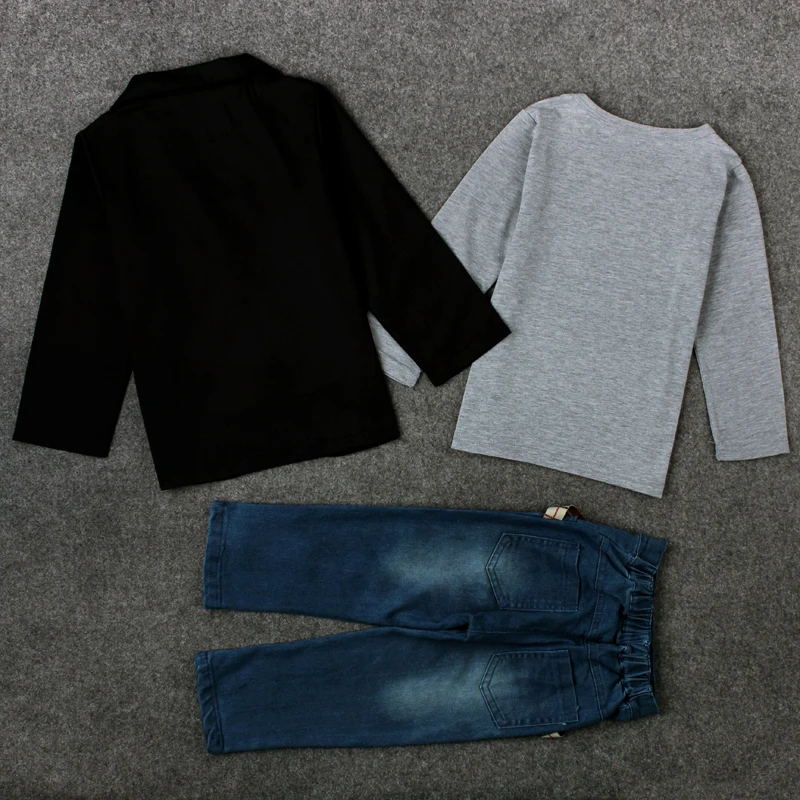 Розничная продажа 2017 осенняя стандартная модная одежда для мальчиков комплект