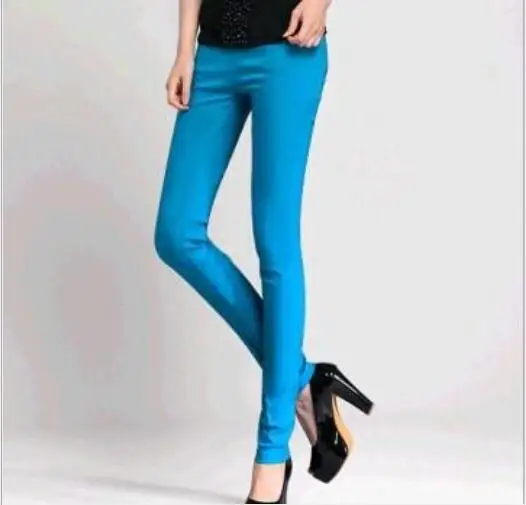 2018 весна дикий эластичный ярких цветов хлопок высокой талии карандаш Большие