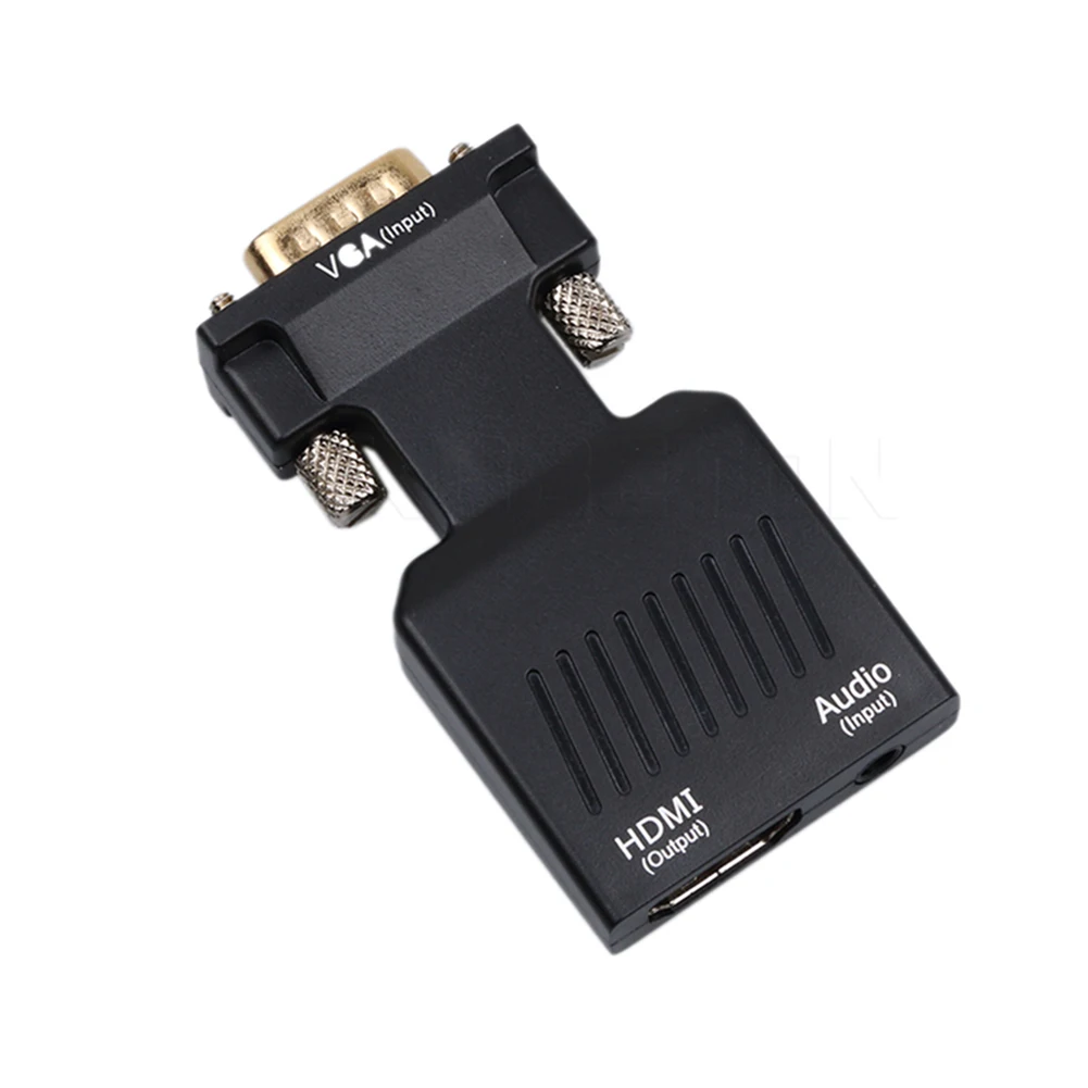 Лучшие предложения VGA штекер-HDMI гнездо с аудио адаптером Поддержка сигнала 1080P |