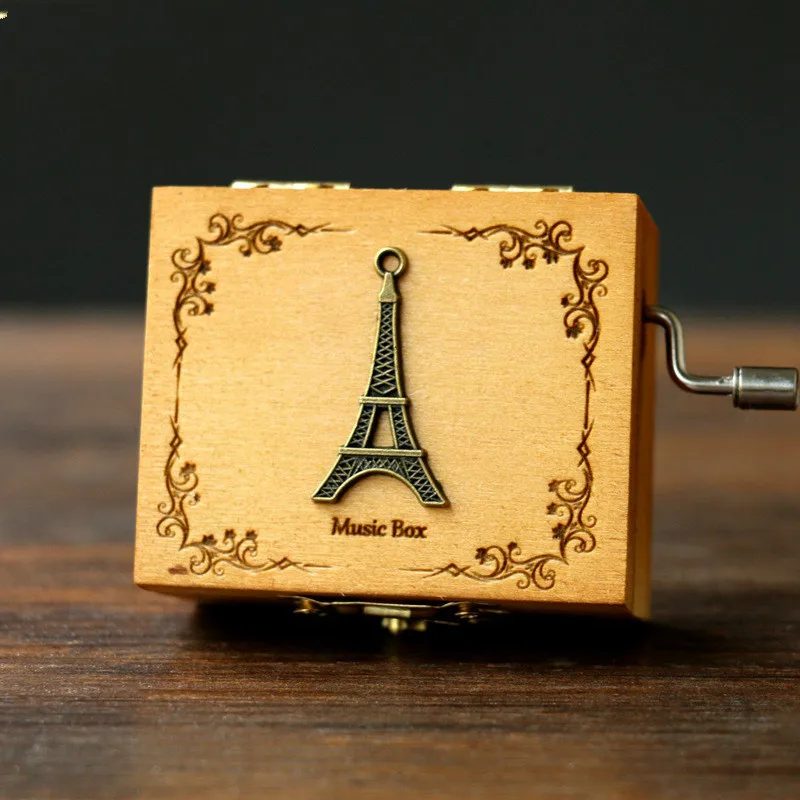 Фото Newest Vintage Wooden Hand Shake Music Box Sky City Creative Gift 10 Designs Tower Heart Lock Windmill Musical Дом и сад Newest Vintage Wooden Hand Shake Music Box Sky City Creative Gift 10 Designs Tower Heart Lock Windmill Musical Дом и сад