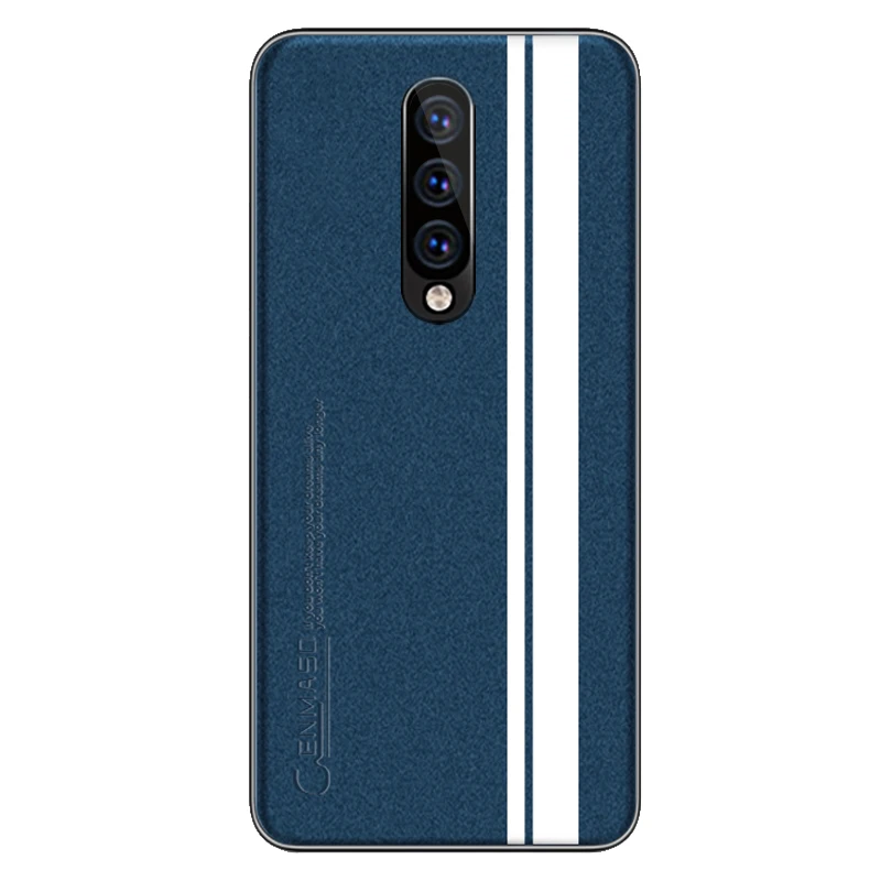 Blue Для Oneplus 7 Pro чехол Модный Роскошный кожаный мягкий защитный ультра тонкий противоударный чехол для Oneplus 7 Pro Чехол Funda - Цвет: Blue