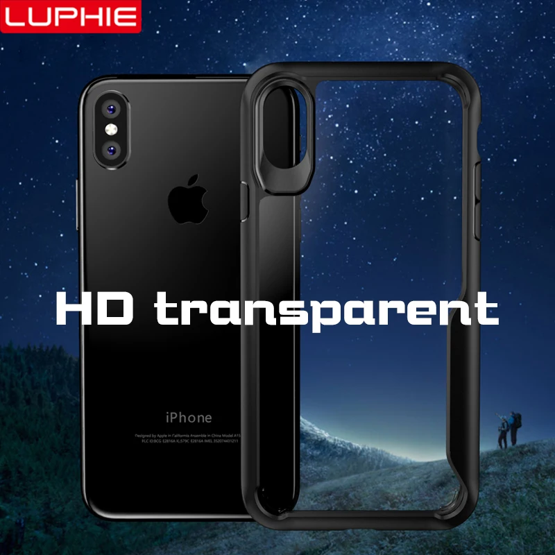 Чехол для телефона LUPHIE противоударный прозрачный силиконовый iPhone X/XS Max/XR/8/7 Plus/11 Pro