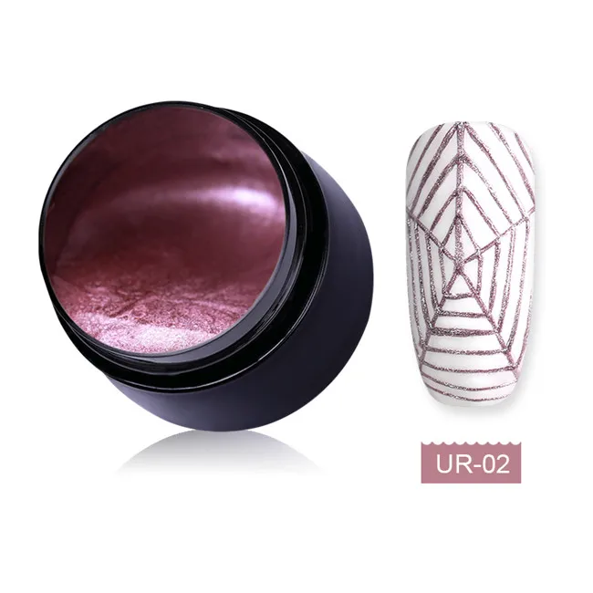 metal UR02 Ur Sugar 7 мл проволока для рисования ногтей гель лак для рисования Гель лак для вытягивания шелк паук Креативный ногтей художественный Гель-лак для ногтей 30 цветов - Цвет: metal UR02