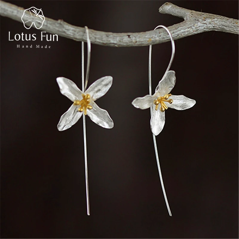 Lotus Fun реальные стерлингового серебра 925 природных ручной Ювелирные украшения