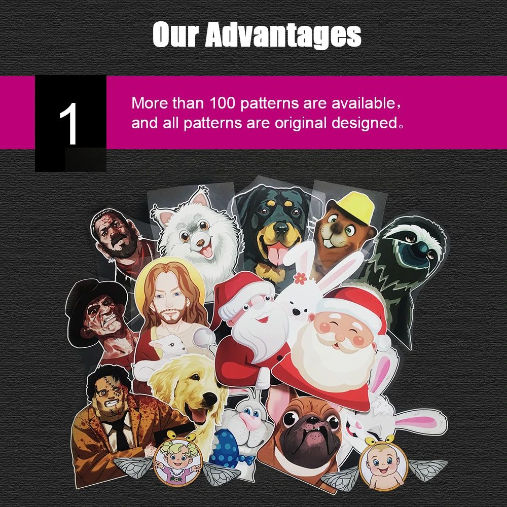 Съемные развевающиеся наклейки для стеклоочистителей shaba Inu ПВХ на заднее стекло