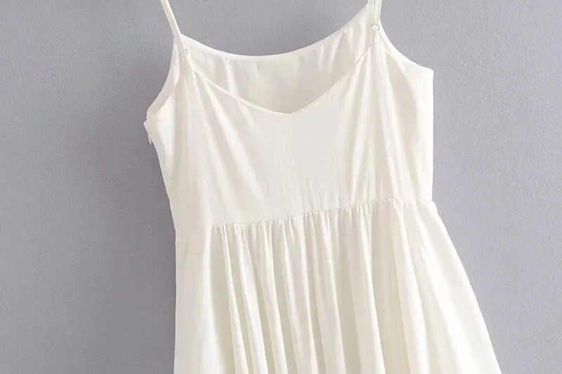 2019 повседневное женское сексуальное Белое платье на бретельках с открытой