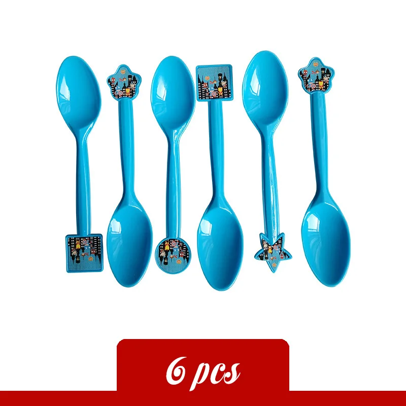spoon Супергерой день рождения поставки украшения шар чаша-контейнер тарелка шляпа детский день - Цвет: spoon