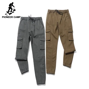 Мужские брюки-карго Pioneer Camp, повседневные брюки-карго армейского зеленого цвета хаки, модель AXX705296, 2019