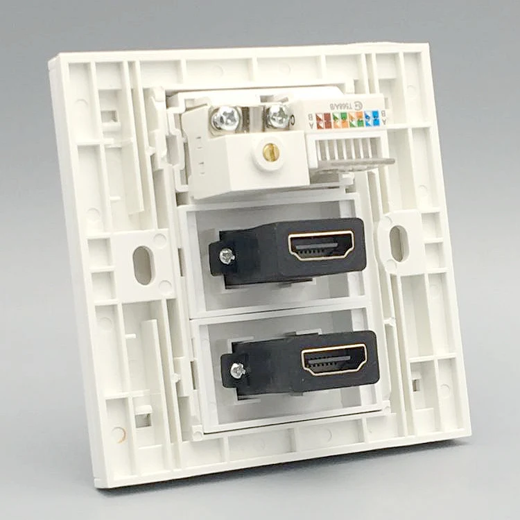 SeTo 86 Тип 2 порта HDMI + TV Cat5e RJ45 сетевая настенная пластина розетка Keystone Лицевая