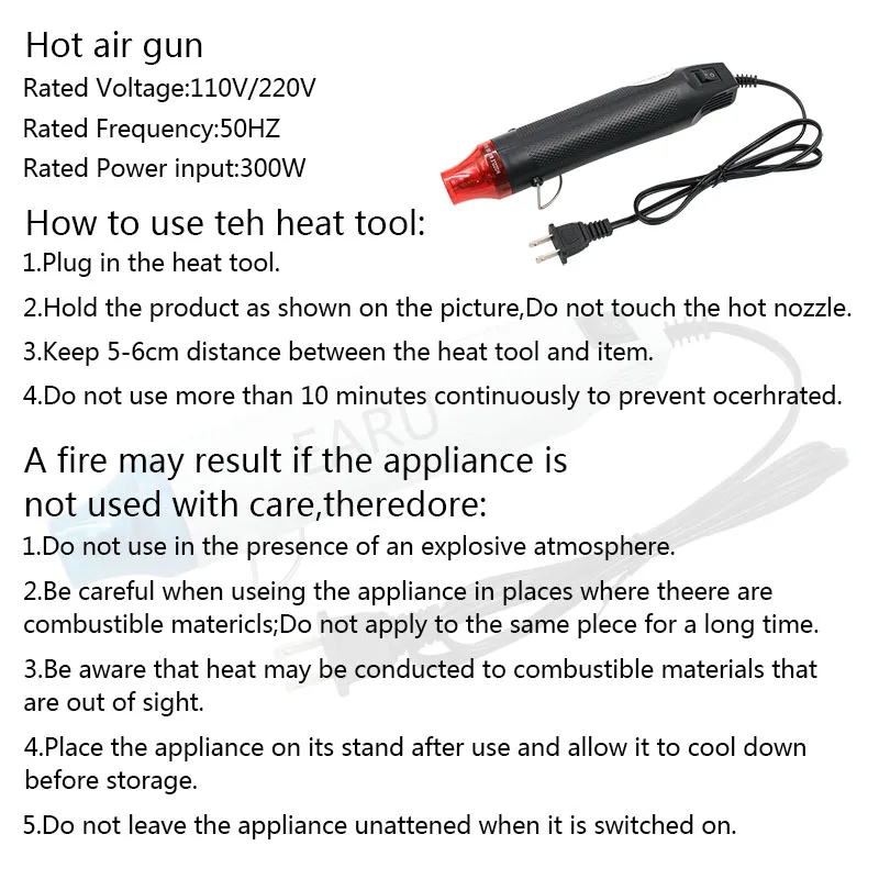Вилка стандарта ЕС и США 110 В 220 DIY с помощью теплового пистолета Электрический
