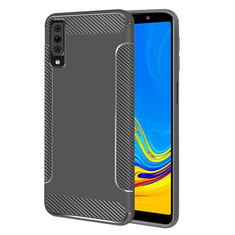 Ultra Thin Soft Case For Samsung Galaxy A8 2018 Cover Plus Carbon Fibre Silicone |