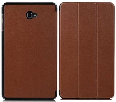PC-Brown Чехол для samsung Galaxy Tab A 10,1 SM-T580 T585 из искусственной кожи чехол для планшета с функцией автоматического сна/пробуждения чехол для samsung Galaxy Tab A6 10,1 чехол - Цвет: PC-Brown