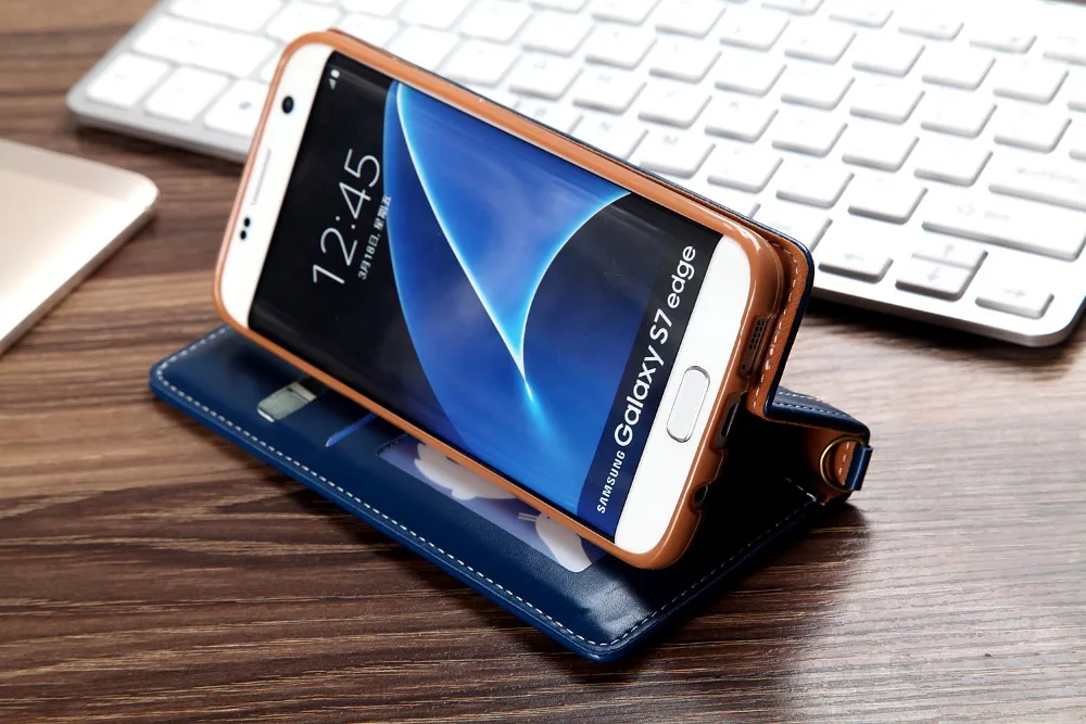 Джинсовый кожаный чехол для Samsung Galaxy S10 S9 S8 Plus с магнитным слотом карт книжка S7 Edge