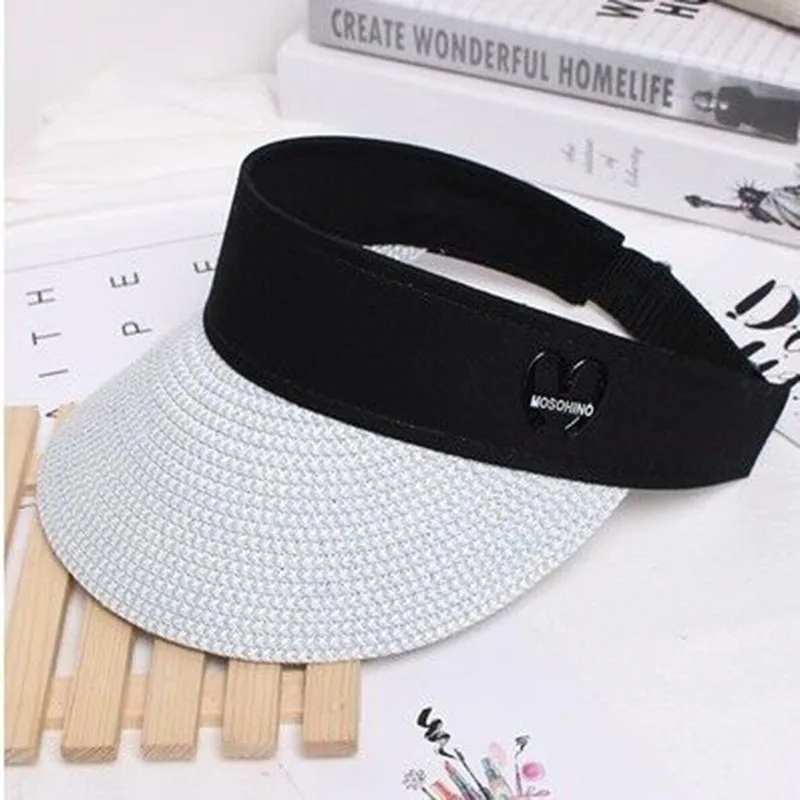 MAERSHEI Summer Empty Straw Hat Sunscreen Riding Outdoor Visor Beach Hat