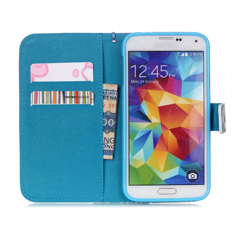 Новые кожаные чехлы бумажники с откидной крышкой для Samsung GALAXY S3 S4 S5 S6 S7/ mini/S6 S7edge Prime