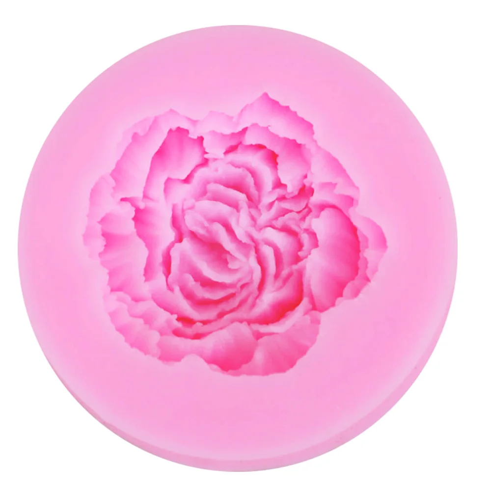 M638 мини Peony3D соевый воск для свечей пресс-форма мыла силиконовая форма ручная