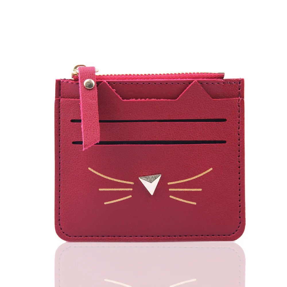 Женский мини держатель для ID карт визитница кредитных из искусственной кожи