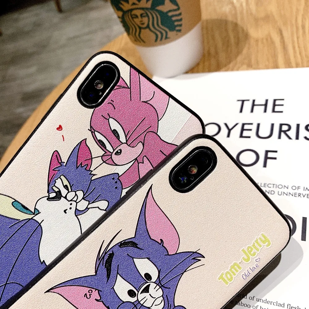 Funny Cute Cartoon Tom Jerry Character Phone Case For iPhone 6 6s 7 8 Plus Silk Silicone TPU Covers X XR XS Max Cases |