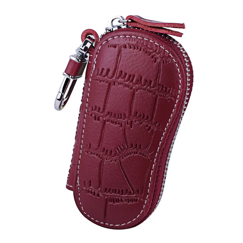 Porte-clé en cuir véritable pour hommes et femmes  portefeuille de rangement  étui EDC  pochette