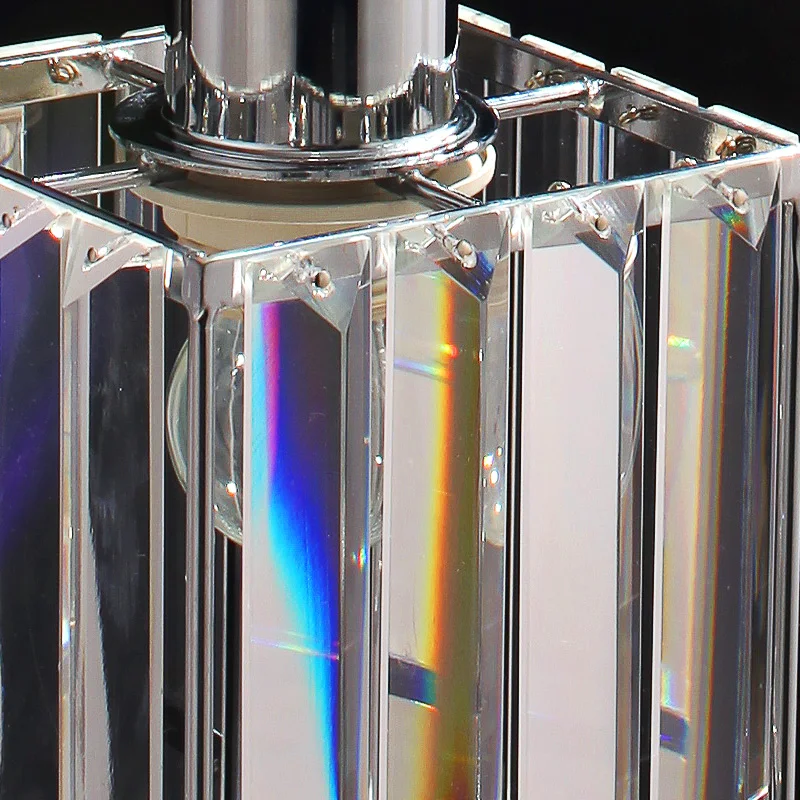 Подвесной светильник для столовой с прозрачными кристаллами модная лампа