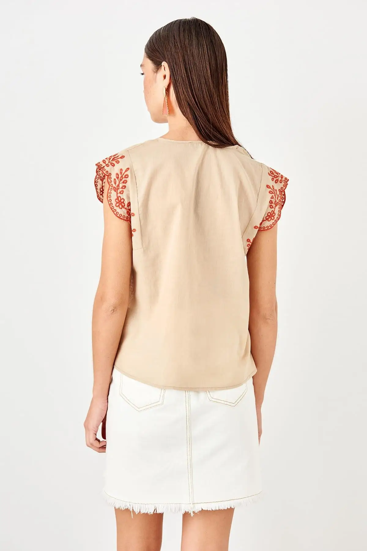 Trendyol камень вышивка деталь Bluz TWOSS19GK0039| |