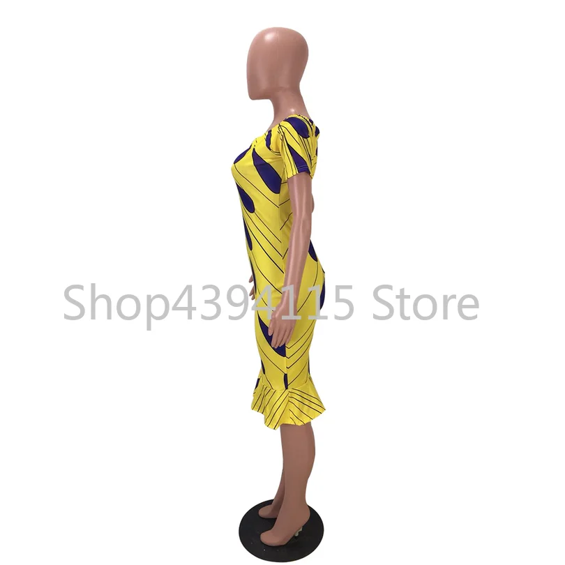 2019 Новинка весны и лета в африканском стиле для женщин платье с принтом Одежда
