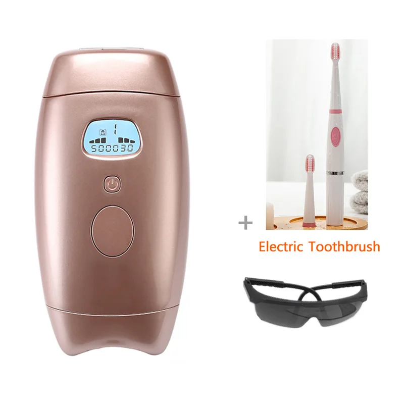 Electric Toothbrush IPL лазерная эпиляция lcd 2в1 500000 вспышки Эпилятор постоянный Триммер бикини Vancostar электрический эпилятор лазер - Цвет: Electric Toothbrush