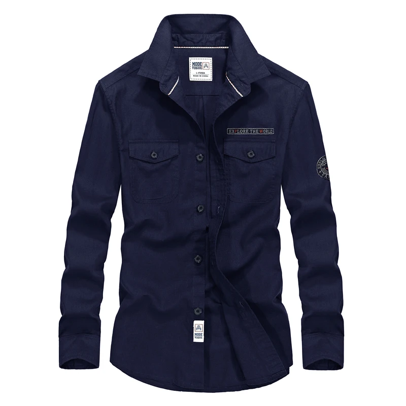 Рубашки для отдыха мужчин Высококачественная рабочая одежда модные рубашки с