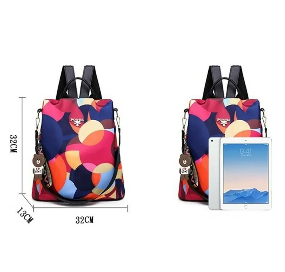 Новинка 2019 хит женский рюкзак Оксфорд цветная сумка с цветочным рисунком