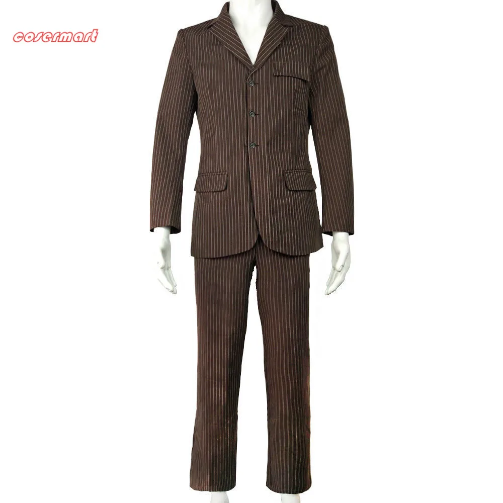 Кто является врачом который Доктор коричневый Pinstripe бизнес куртка костюм для