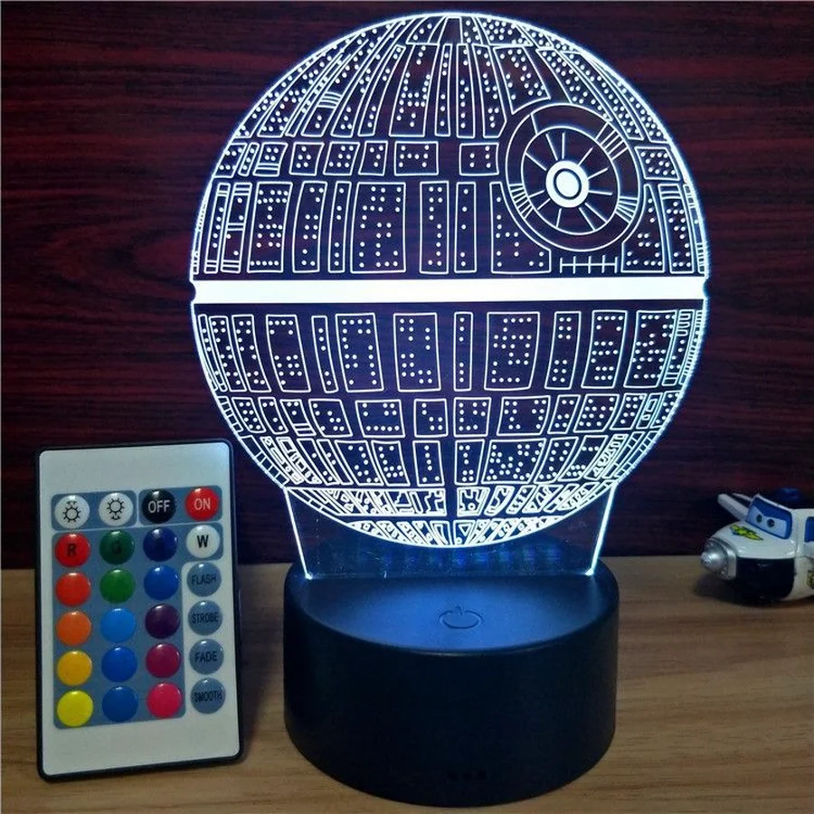 Multiple Star Wars Death LED 3D night lights Creative Ambient Light Desk lamp Home Lighting Bulbing Color change Luminaria | Освещение