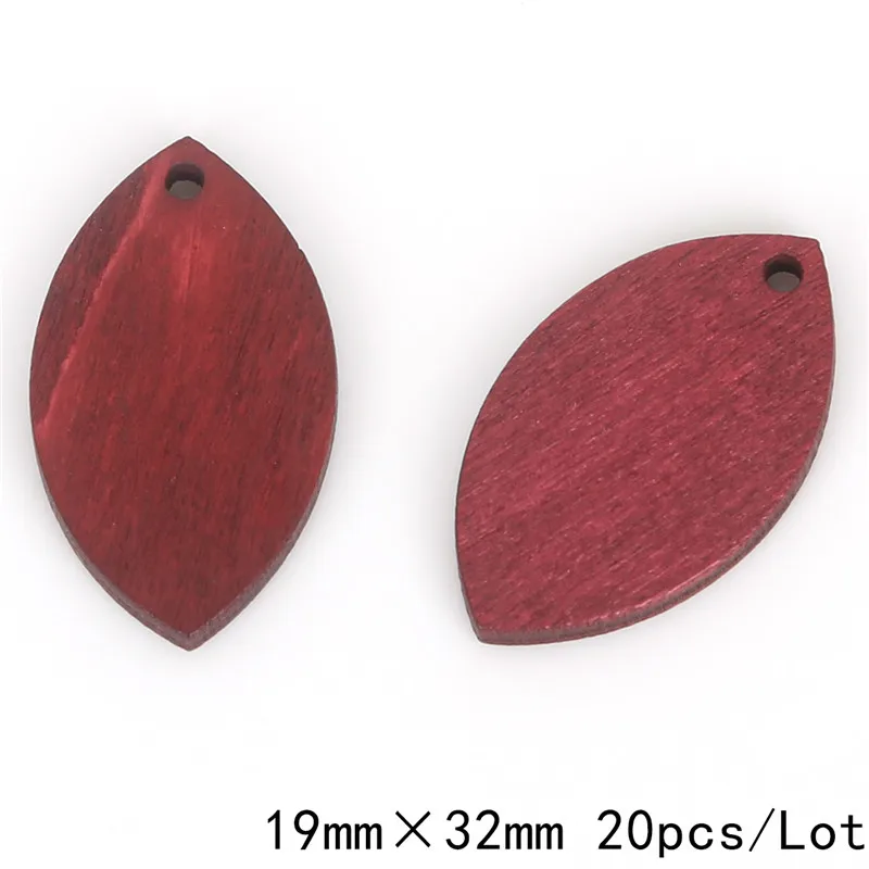 20 шт. деревянные подвески в виде листьев 19x32 мм|charm pendant|pendants for jewelry makingleaf charm pendant |